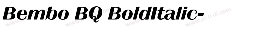 Bembo BQ BoldItalic字体转换